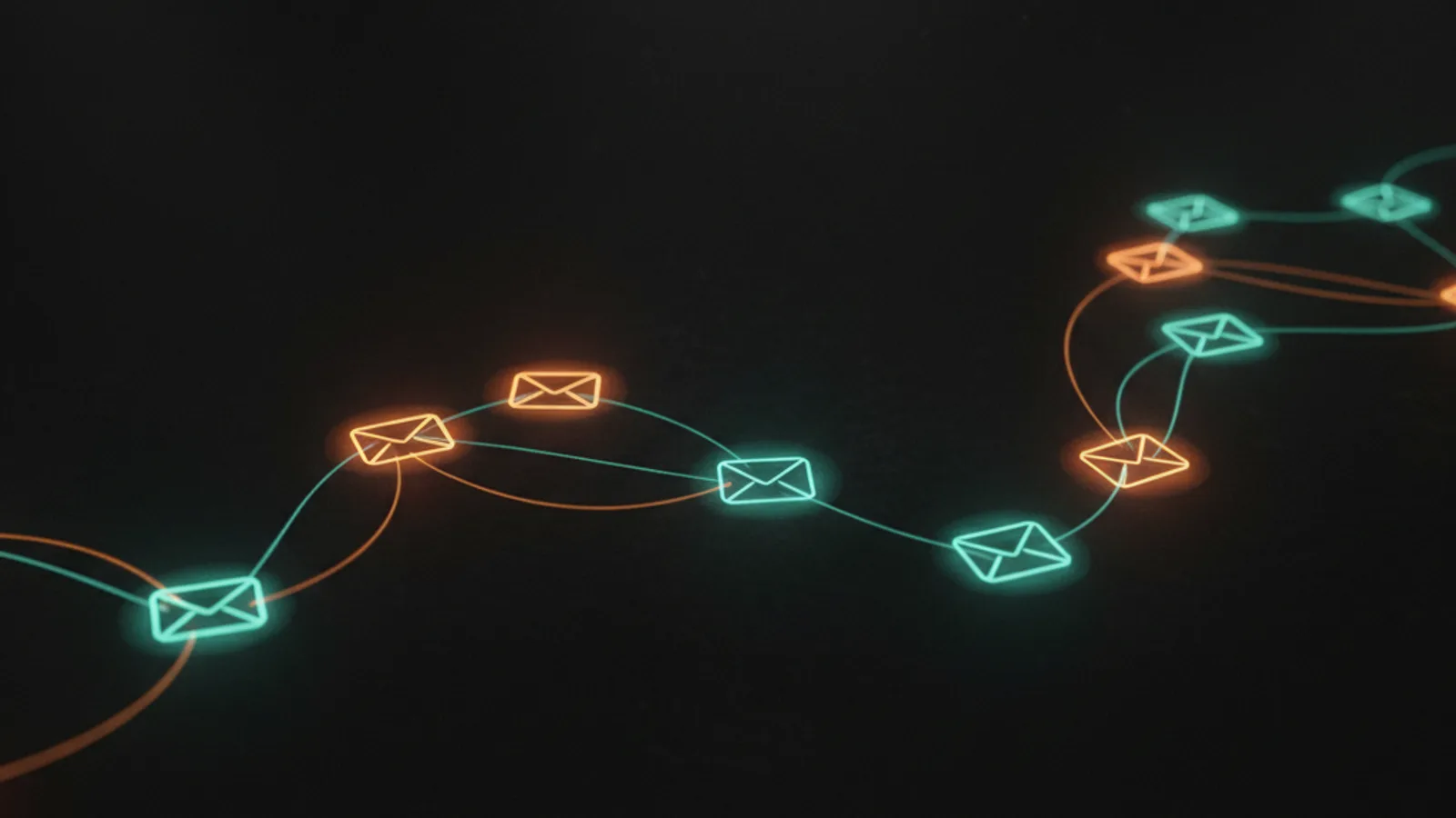 Eine automatisierte Newsletter-Strecke aus verketteten E-Mails, die sich nach Verhalten verzweigt