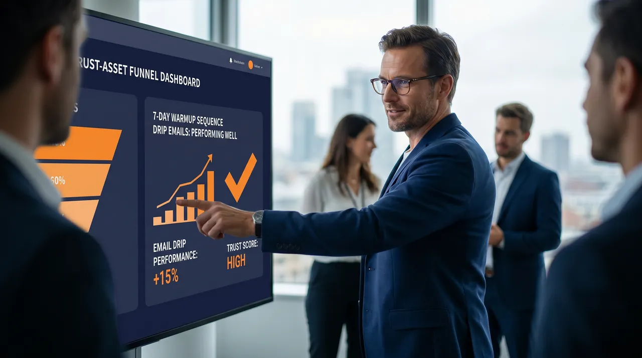 Trust-Asset-Funnel + 7-Tage-Warmup